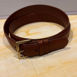 COACH Leather 40” length 1  1/8 ” wide Belt women’s brown tan gold buckle